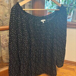 Max Studio Large polka dot top